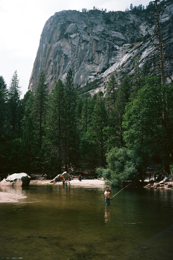 at the lake.